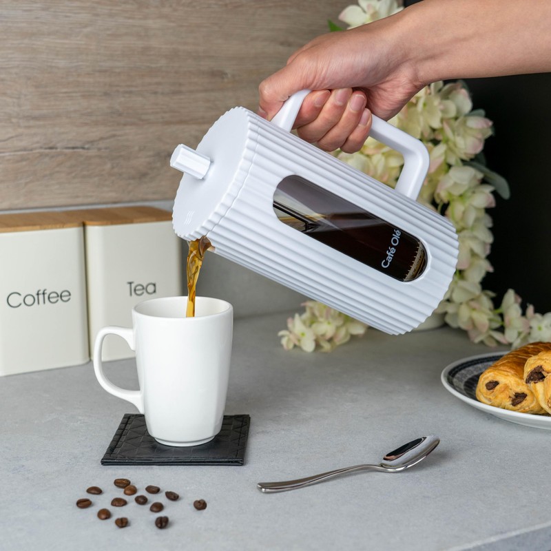 Café Olé Ciao 8 Cup Cafetière, Stainless Steel Gauze, French