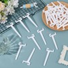 BENECREAT 32 Pcs Perforated Board Hooks Acrylic Pegboard Hooks Set