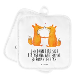 Mr. & Mrs. Panda Set of 2 Pot Holders Foxes Love - Gift, Fox, Pot Holder Funny, Couple, Partner, Pot Holder with Saying, Friend