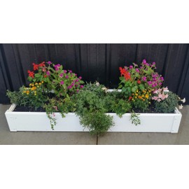 Handy Bed 1 x 4 Stack-able, White, Vinyl, Raised Garden Bed