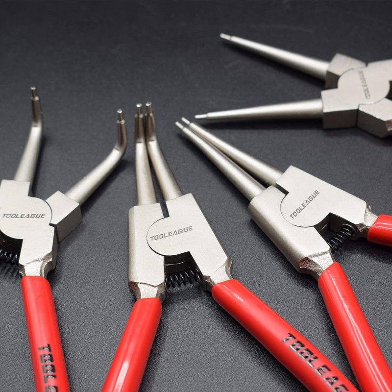 TOOLEAGUE 4 Pcs Snap Ring Pliers Set, Circlip Pliers, 9