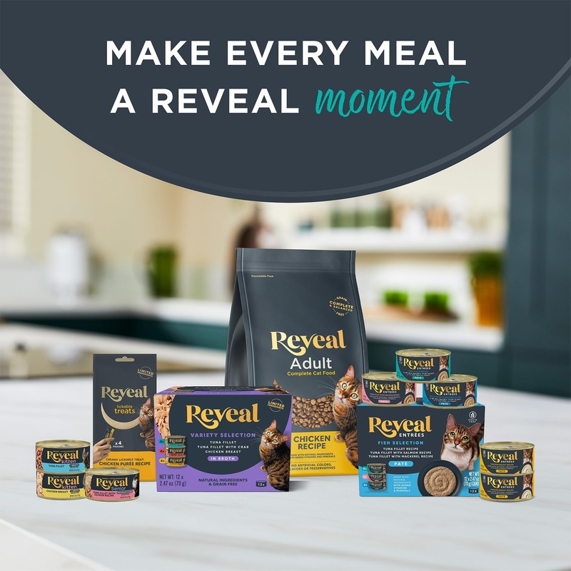 Reveal Grain Free Cat Food, Wet Cat Food, Tuna Fillet