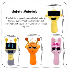 Xiujuers Sprunki Plush Toy, 20 cm Sprunki Plushies, Sprunki Cuddly Toy, Music Game Sprunki Plush Toy, Sprunki Stuffed Toy Doll, Sprunki Plush Toy, Birthday Gifts for Boys, Girls (B)