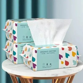 Sangpum Sangse Seolmyeong Chamjo 00PCS 일회용 두꺼운 00 코튼 페이스 타올 메이크업 소프트 제거 물티슈 스킨 케어를위한 드라이 클렌저 00PCS Disposable Thick 00 Cotton Face Towel Makeup Soft Removal Wet Wipes Dry Cleanser for Skin Care [100sheets newdesign]
