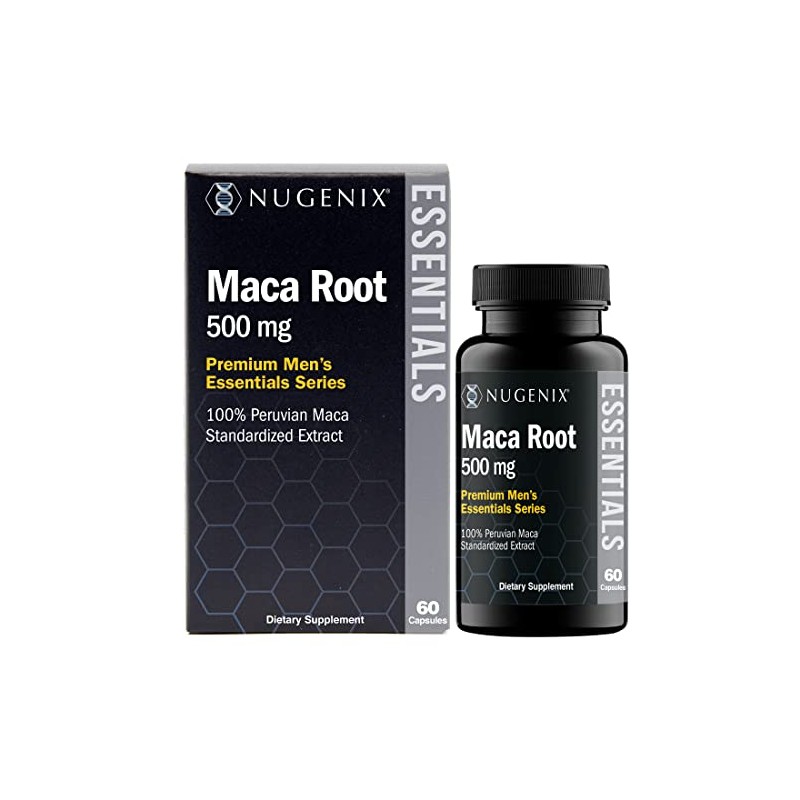 Nugenix Essentials Maca Root Powder Capsules - 100% Peruvian Maca
