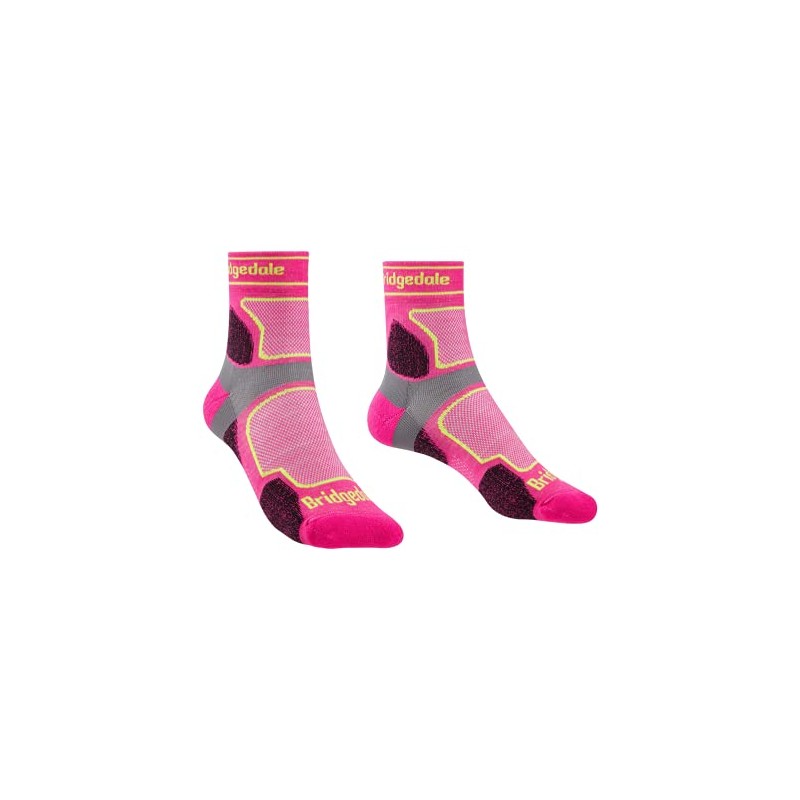 Bridgedale TRAIL RUN Ultralight T2 Coolmax Sport 3/4 Crew-Women's- Large-Pink