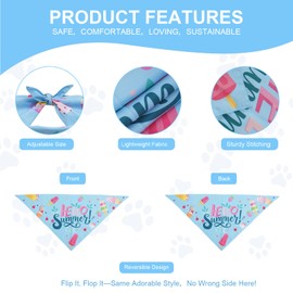 WoffBow X-Large Summer Dog Bandanas: Reversible Cool Breathable Pet Scarf for X-Large Dogs, Soft Durable Dog Accessories(1-Pack)