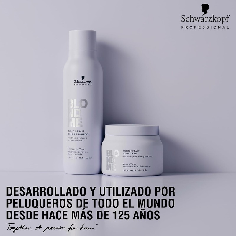 BLOND ME - Mascarilla Bond Repair Morado, Matiza Cabello Rubio
