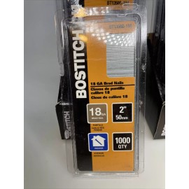 Unknown BOSTITCH 18 Gauge Brad Nails, 2-Inch, Coated, 1000 per Box (BT1350B-1M) 10 Units