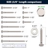 10-Sets 3/8 x 2-1/2" Hex Head Lag Screws & Flat