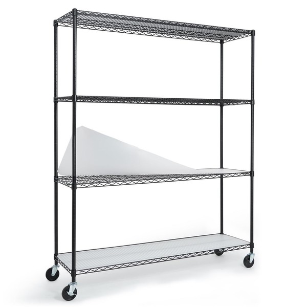 CAPHAUS NSF Commercial Grade Heavy Duty Wire Shelving w/Wheels, Leveling