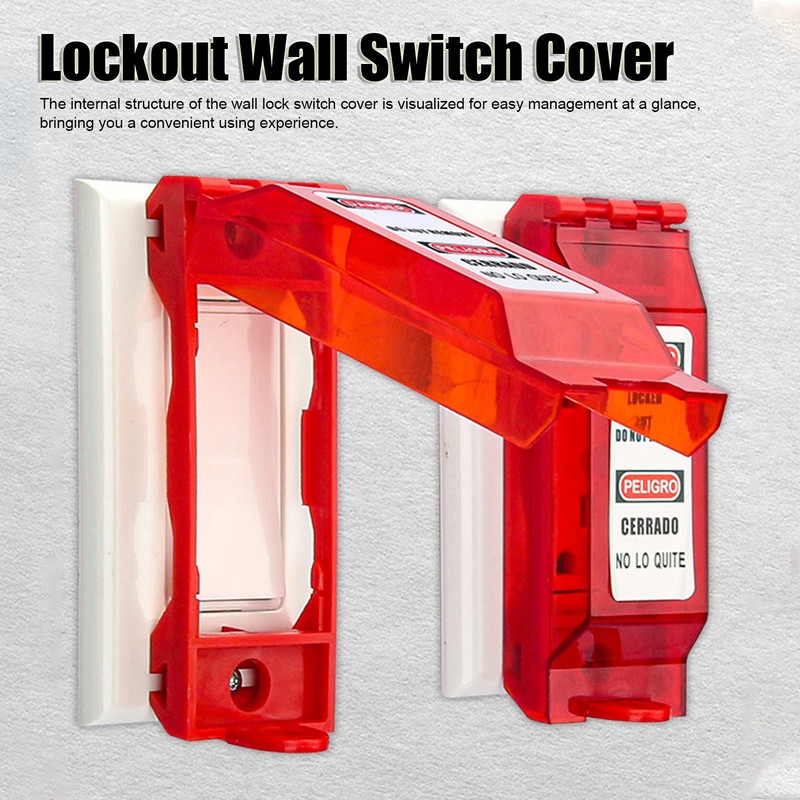 Lockout Tagout Wall Switch Cover Impact Resistant Universal Engineering Plastic