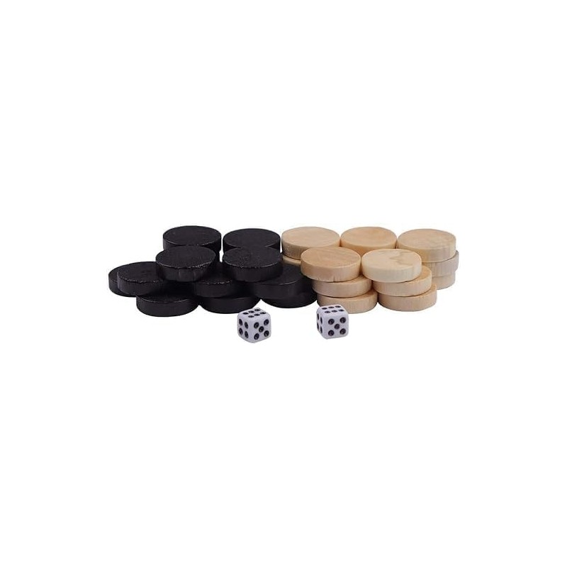 32Pcs Two-Tone Game Chess Piece, Roundness Draughts and Checkers and