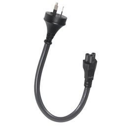 Clover Lead Cable IEC C5 Power Supply Cord 3 prongs Cables AC Power Cords (Black, 0.5M 1 Pack)