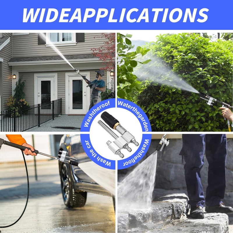 Three-in-one Adjustable Downstream Soft Wash Nozzle, M5 Twist Nozzle soft