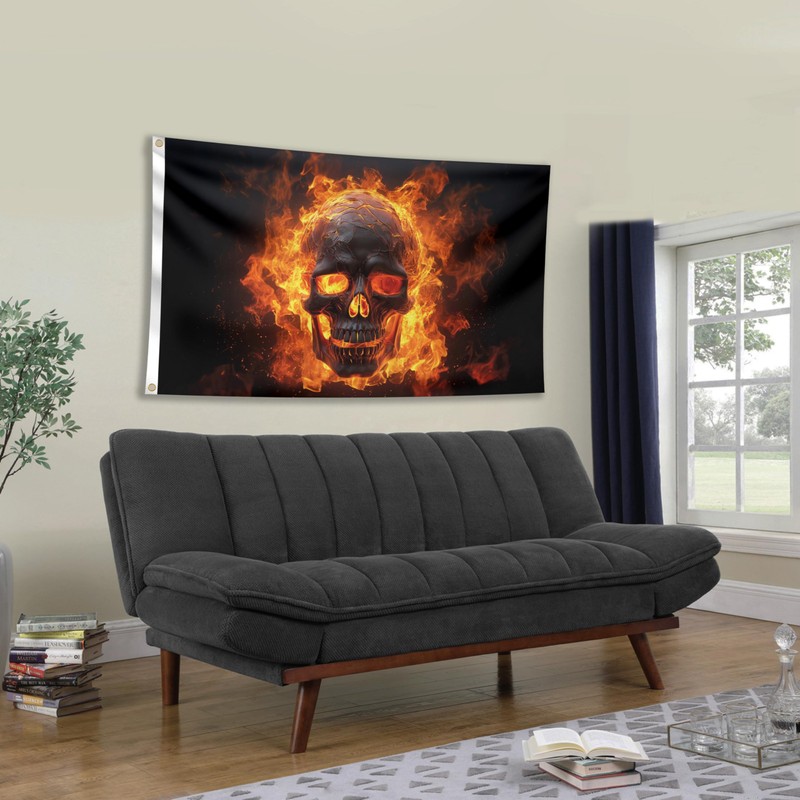Pirate Flag 90 x 150 cm with Eyelets - Large