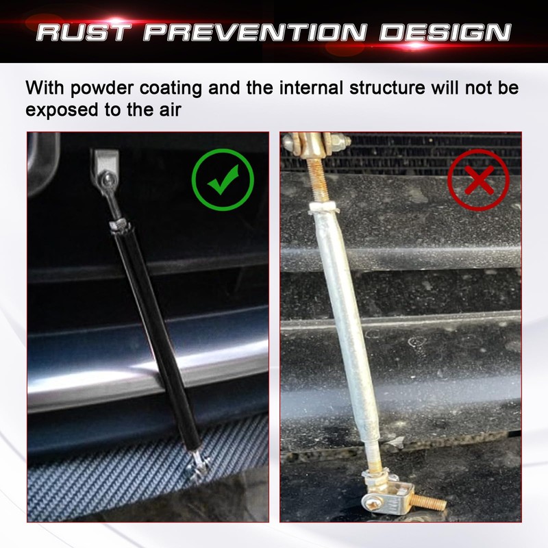 x xotic tech 2pc Adjustable 8"-11" Front Bumper Lip Splitter