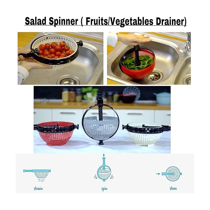 Pro Home Salad Spinner Lettuce Spinner Large Salad Dryer Washer