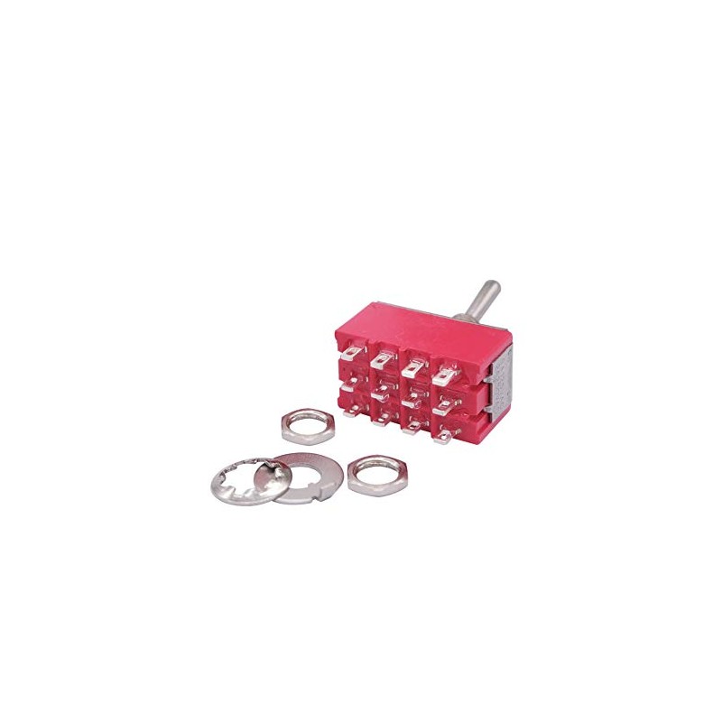 mxuteuk 2pcs MTS-403 12 Terminal 3 Position 4PDT Mini Miniature