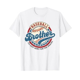 Baseball Brother I'm Just Here for the Snacks Toddler Boy T-Shirt