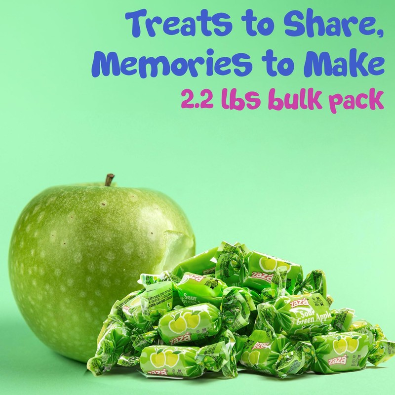 Sour Green Apple Chewy Candy Bulk Pack for Sweet Indulgence