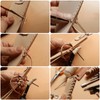 dophee 2Pcs Sewing Leather Needle Manual Lacing Threading Single Prong