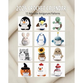 Lucreign 12PCS Emotional Support Crochet Doll 2026 Desk Calendar Set, Positive Crochet Dolls with Calendar Cards and Uplifting Quotes for Office & Home Decor, Inspirational Gifts for Women, Men, Coworkers, Friends