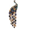 CYPINA Gorgeous Statement Colorful Oversize Peacock Brooch Pin with Tassel