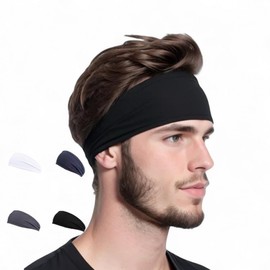 Ver Sports Headband 5-Pack for Running, Gym, Badminton, Tennis Unisex Grey 5pcs