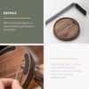 Universal Walnut Wood Headphone Stand with Storage Base