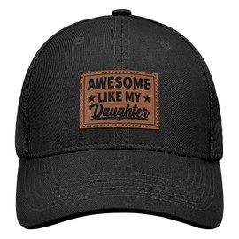 Gifts for Dad from Daughter,Girl Dad Hats, Birthday Gift for Papa,Awesome Like My Daughter Trucker Hat Retro Baseball Cap Adjustable Black
