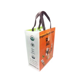 Organic Real Bar Medium Reusable Grocery Bags Shopping Tote Bags Produce Bags for Carrying Accessories - 25 Bags