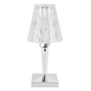 LED Crystal Table Lamp Transparent Prism Dimmable Desk Lamp USB