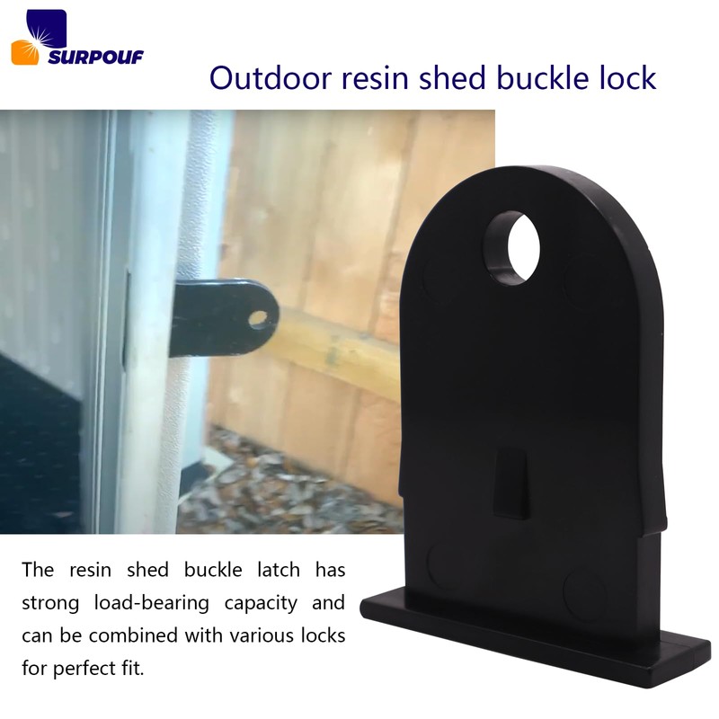 SURPOUF Outdoor Resin Shed Hasp Latch, Plastic Hasp Latch,Newly Upgraded