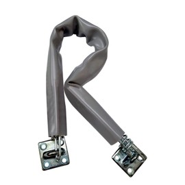 QCAA Extra Heavy Storm Door Chain Check, 20-1/2" Length, Zinc Die Cast Bracket, Satin Chrome, Steel Hook, Plastic Tube, 1 Pack, Made in Taiwan