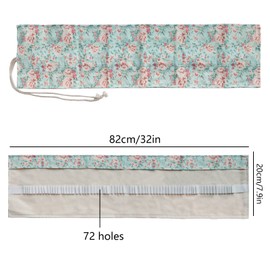 Yitexin 4L1H Floral Roll Pen Curtain, Acrylic