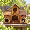 Wooden Bird House for Garden & Backyard – Multi-Room Outdoor