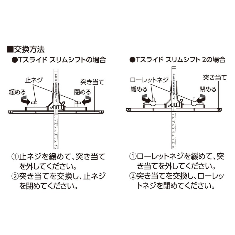 Shinwa Sokutei 73561 Butt T-Slide for Slim Shift Series