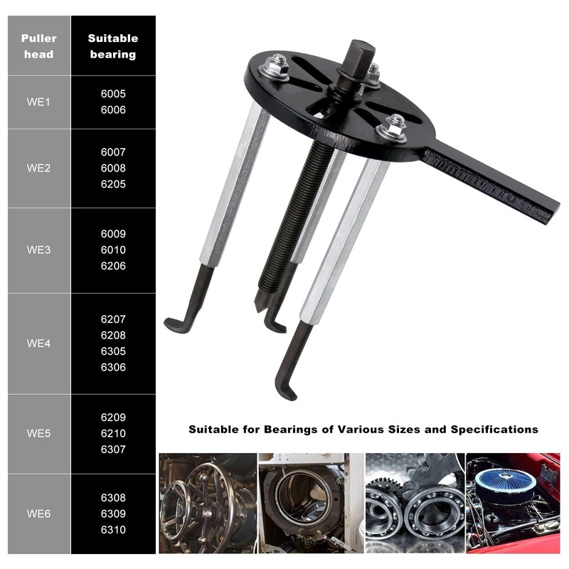 Sporacingrts 3 Jaw Puller Inner Hole Puller Removal Tool 21in1