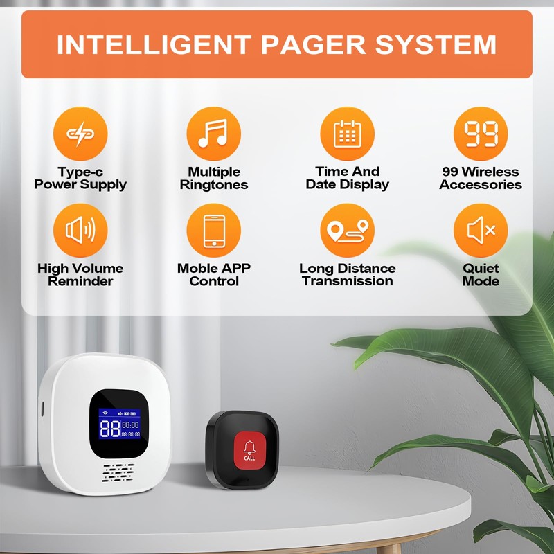 Foyucool WiFi Caregiver Pager with No Monthly Fee - Smart