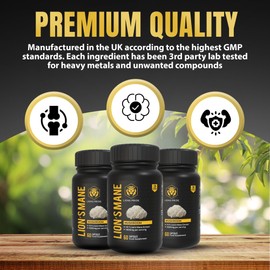 Lions Pride Lion's Mane Capsules, 60 Capsules Food Supplement 10:1 Lion's Mane Extract