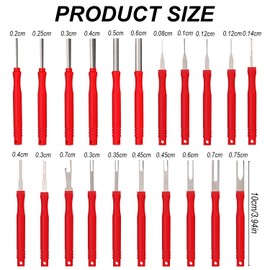 21pcs Terminal Pin Removal Tool Kit, Upgraded Electrical Wire Connector Pin Release Tool Kit, Electrical Connector Depinning Tool Set Terminal Pin Extractor Tool Kit for Household Devices Automotive