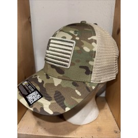 DEWALT Camo Hat American Flag Patch Snapback Mesh Trucker Cap One Size Brand New Green