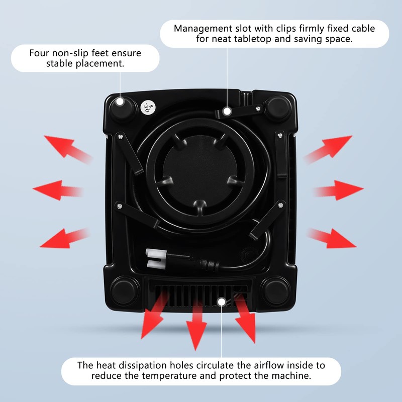 YINZINR 2.0 Ltr Black Food Blender Mixer, Multiple Speeds, Easy