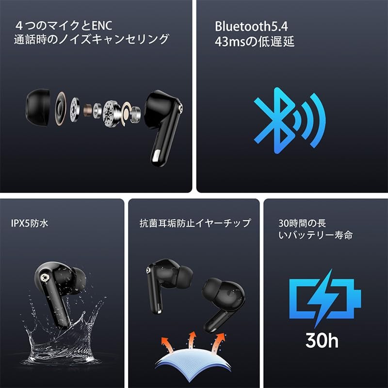 SuperEQ S10 ANC TWS Earphones - Bluetooth 5.3, Active Noise