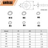 Washers M5, Pack of 50 Washers M5 x 15 mm