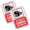 2 x Stickers In Vehicle Camera Recording Security Sign CCTV