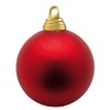 Red Matte Christmas Baubles Made of Flame Retardant Plastic, 10