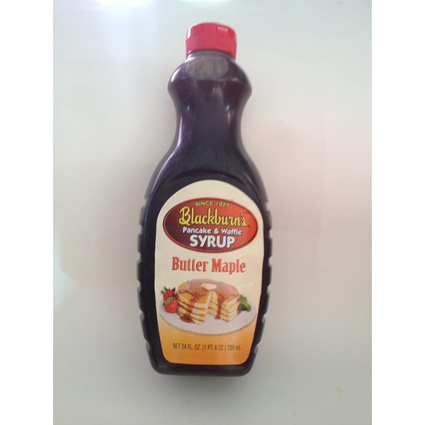 Blackburn's Pancake & Waffle Syrup, Butter Maple Flavor, 24 Oz. (Pack of 2)