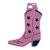 Beistle Foil Cowboy Boot Silhouette Pink